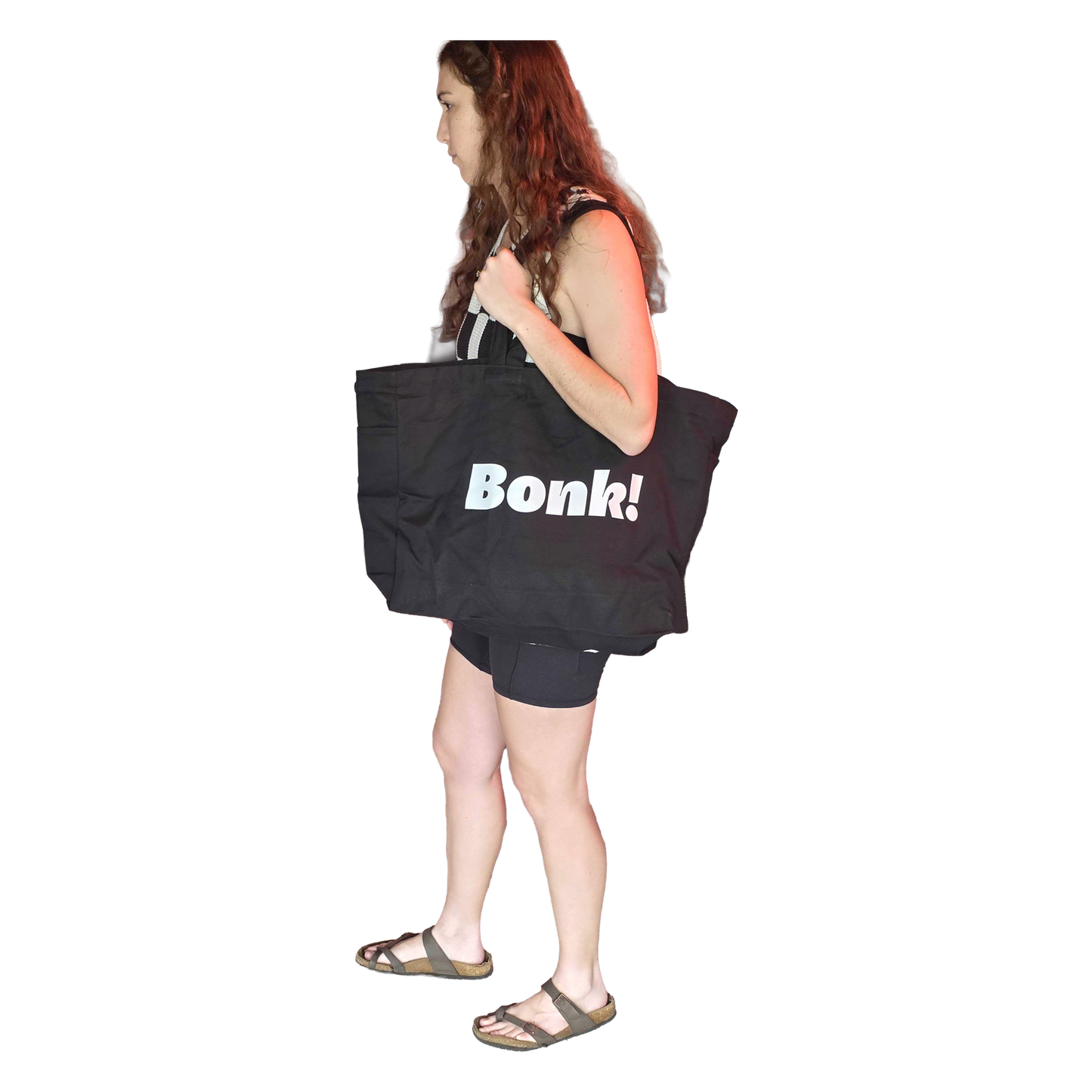 Bonk Canvas Tote Black - lifestyle close-up