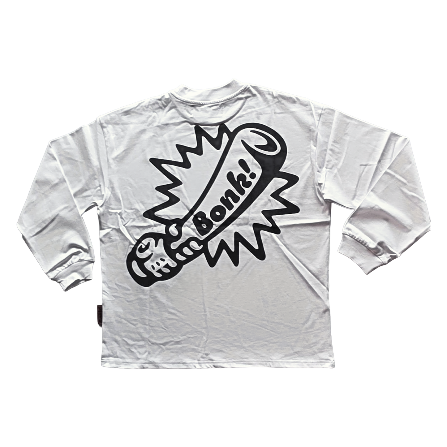 Bonk Screen-Print Long Sleeve White - back