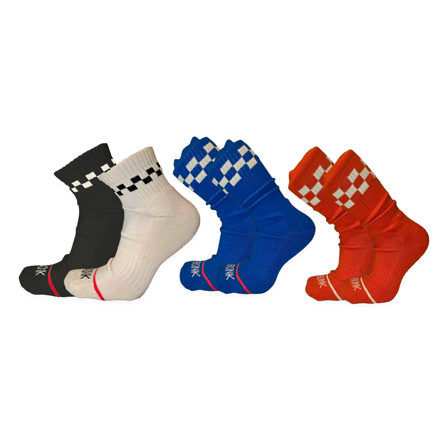 Bonk SuperPak hero - four pairs lined up with depth