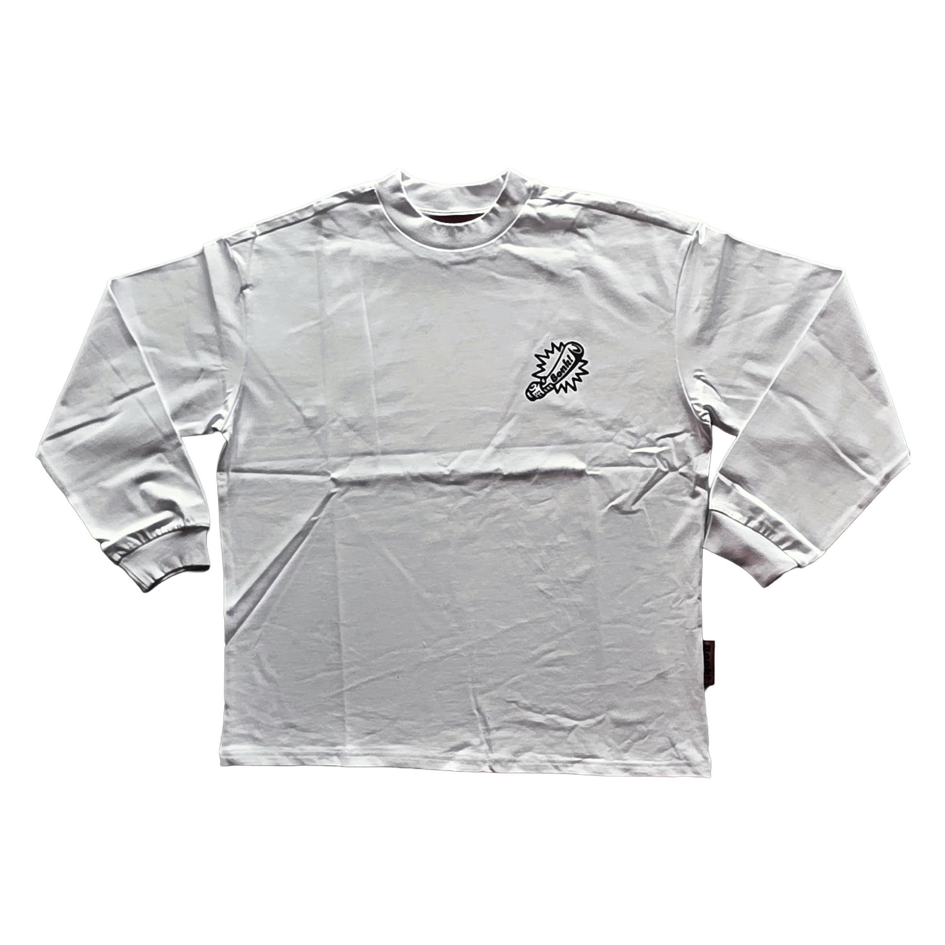 Bonk Screen-Print Long Sleeve White