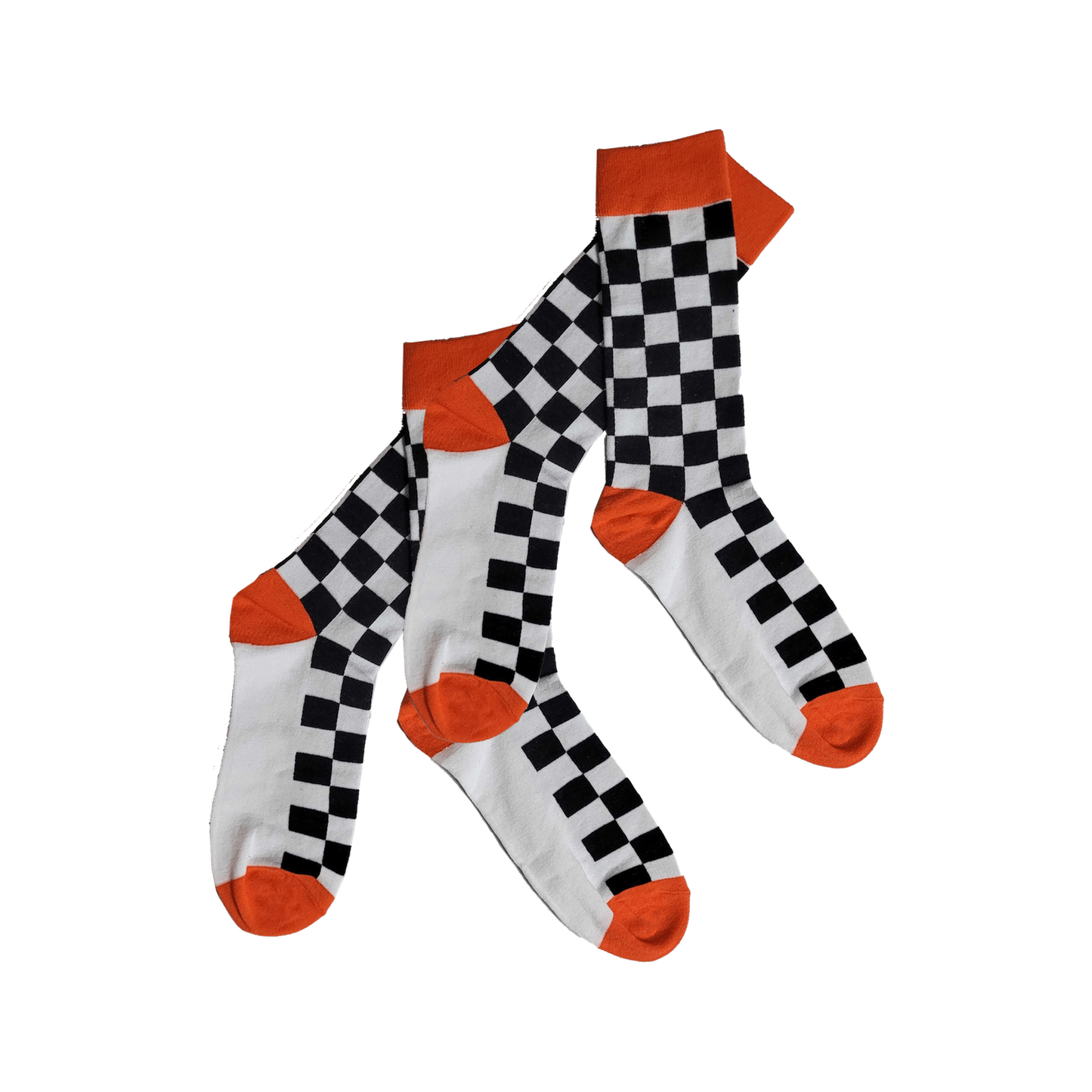Bonk Checkered Socks - two pairs stacked on a diagonal