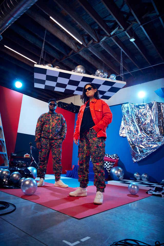 Midnight Fall Camo Mock Neck Sweatshirt