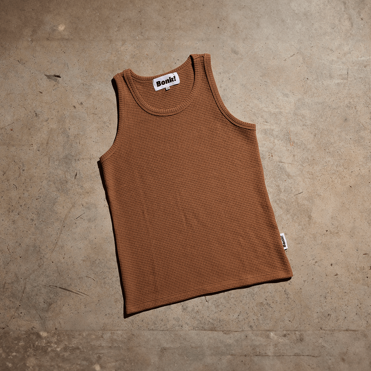 Mocha Waffle Knit Tank Top