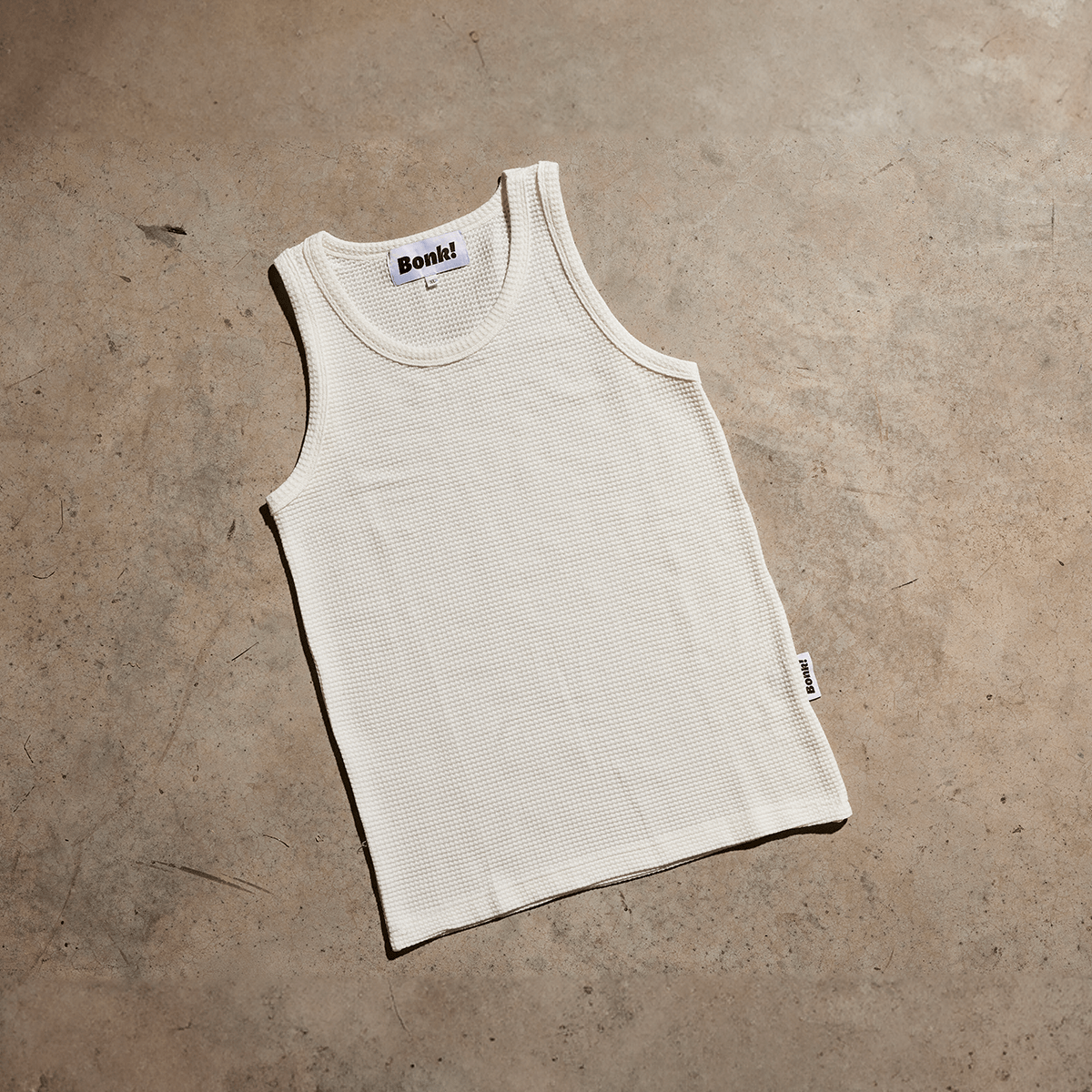 White Waffle Knit Tank Top (2024)